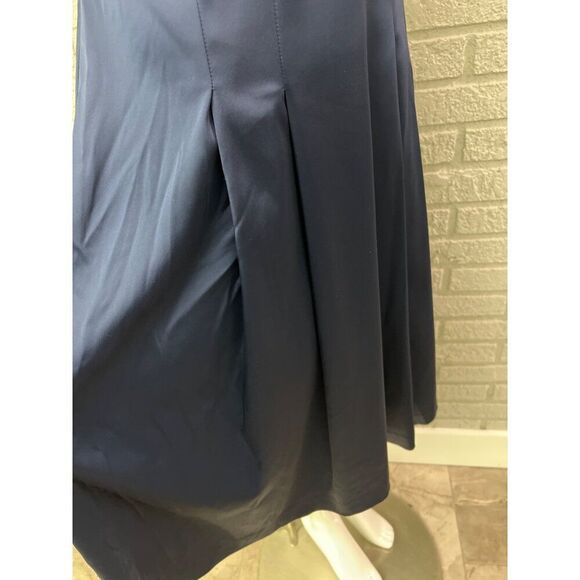 Calvin Klein Women Navy Crisscross Pleated V Neck Semi-Formal Dress Size 8 - Picture 8 of 11